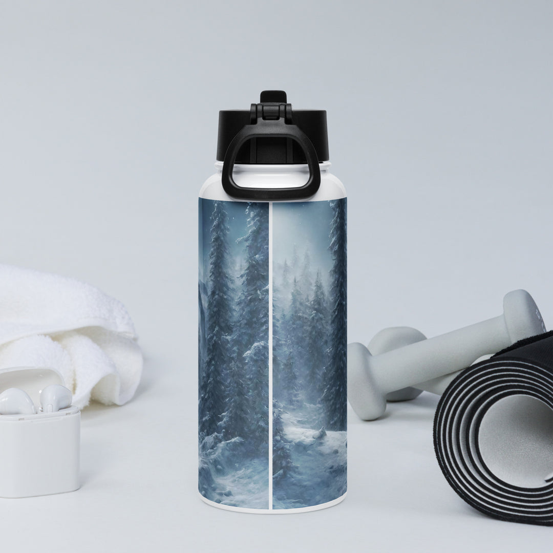 Stainless steel water bottle with a straw lid - WhatUWant2Buy