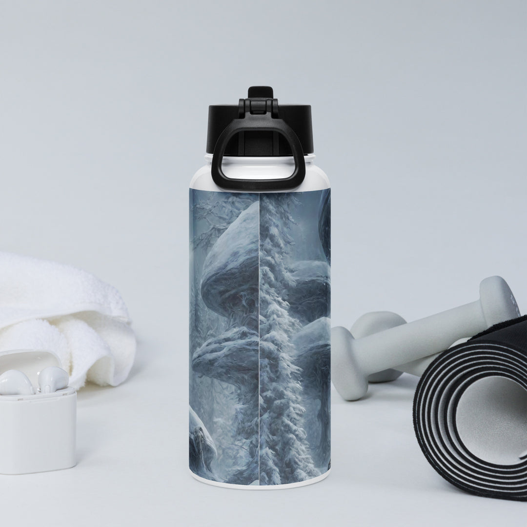 Stainless steel water bottle with a straw lid - WhatUWant2Buy