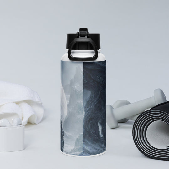 Stainless steel water bottle with a straw lid - WhatUWant2Buy