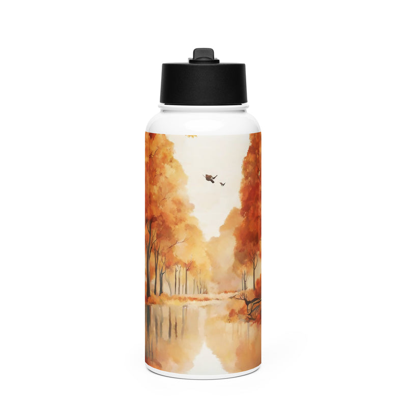 Stainless steel water bottle with a straw lid - WhatUWant2Buy