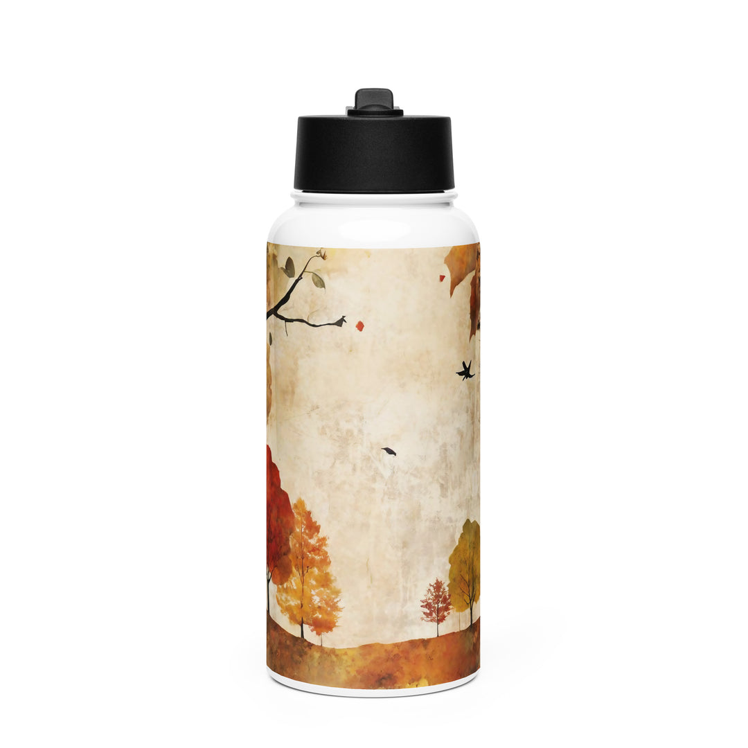 Stainless steel water bottle with a straw lid - WhatUWant2Buy