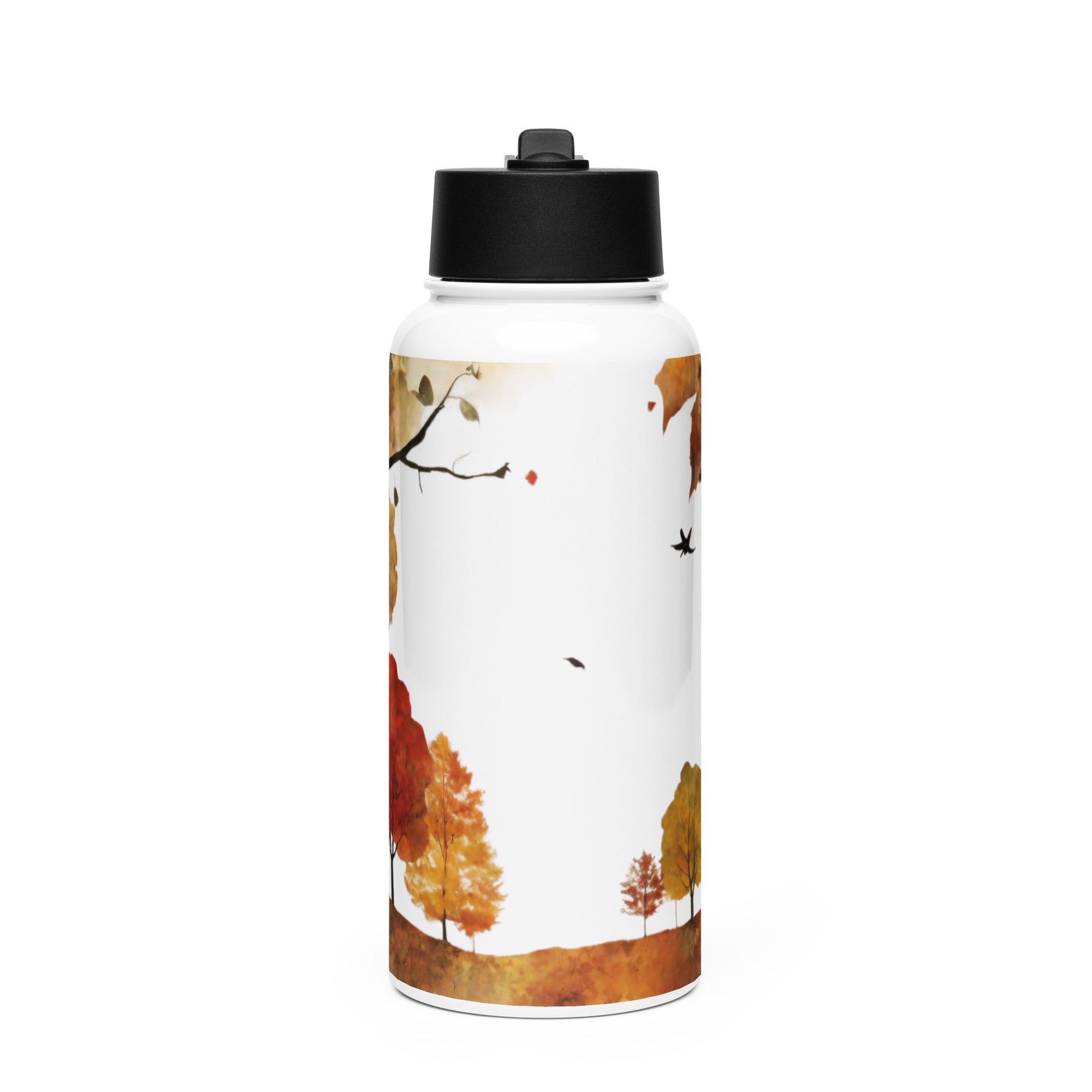 Stainless steel water bottle with a straw lid - WhatUWant2Buy