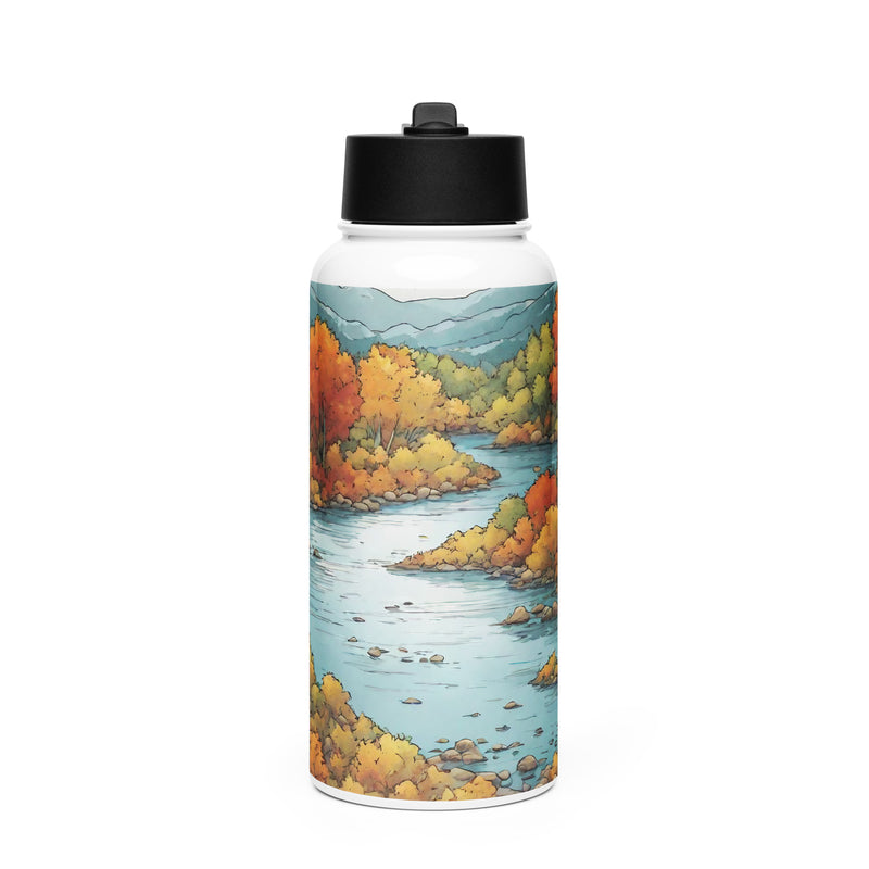 Stainless steel water bottle with a straw lid - WhatUWant2Buy