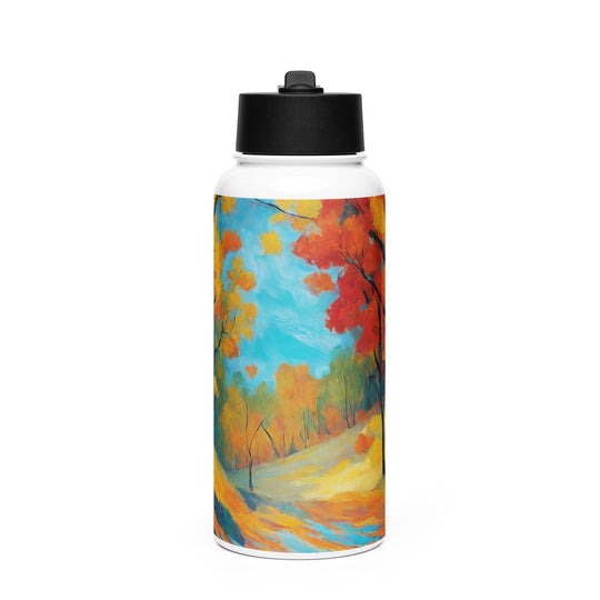 Stainless steel water bottle with a straw lid - WhatUWant2Buy