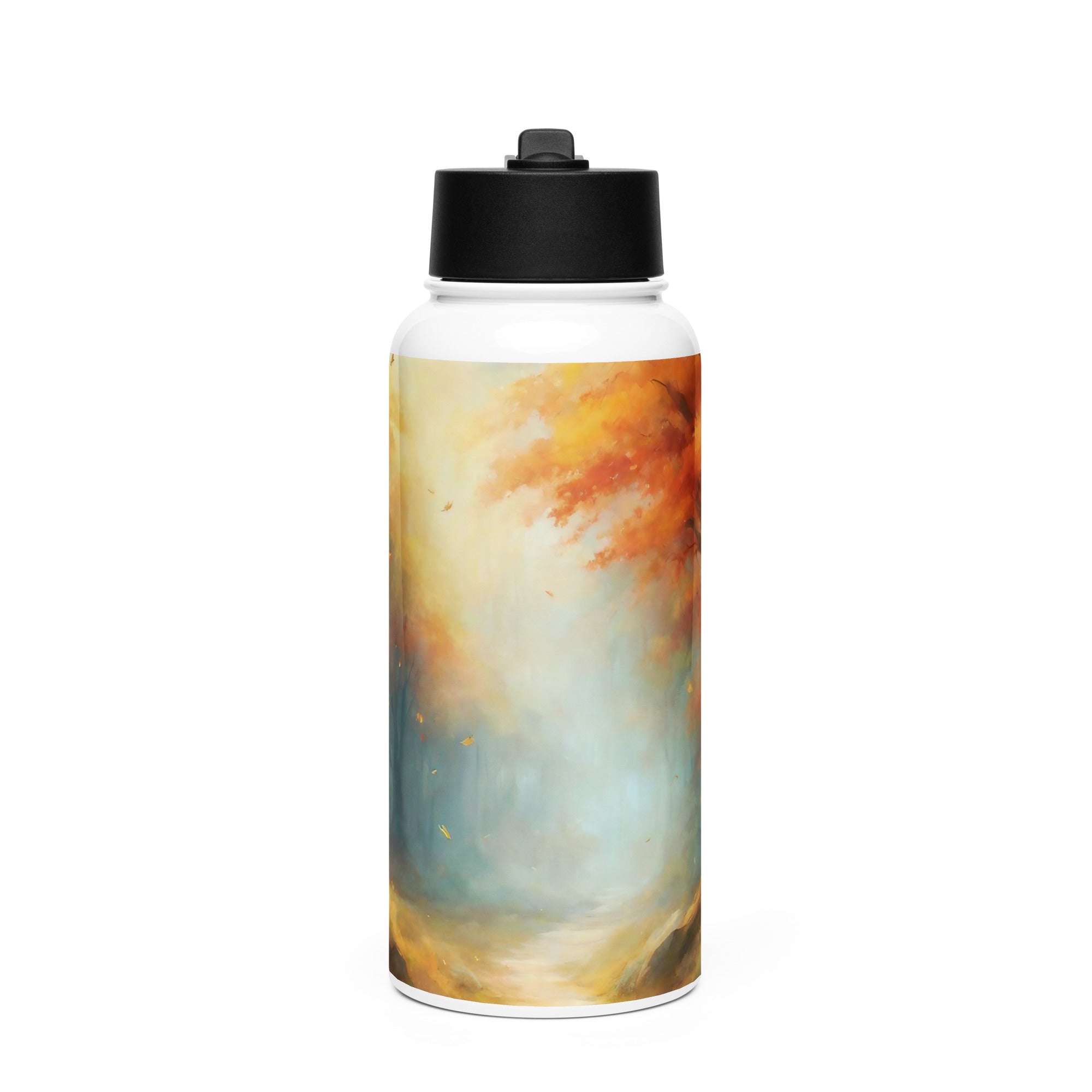 Stainless steel water bottle with a straw lid - WhatUWant2Buy