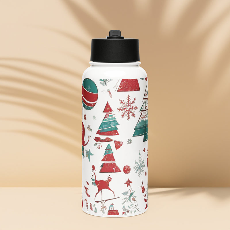 Stainless steel water bottle with a straw lid - WhatUWant2Buy