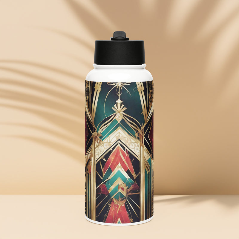 Stainless steel water bottle with a straw lid - WhatUWant2Buy