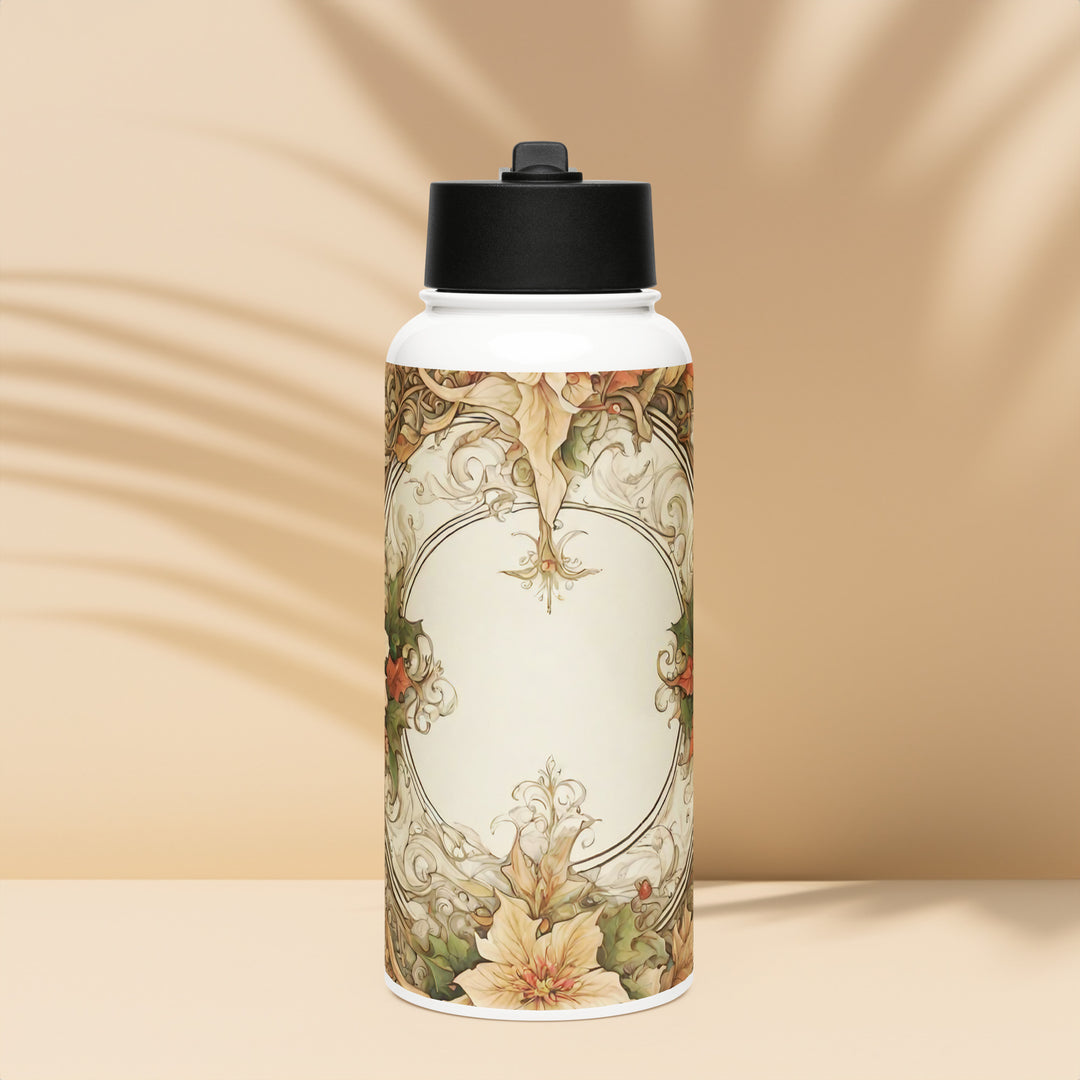 Stainless steel water bottle with a straw lid - WhatUWant2Buy