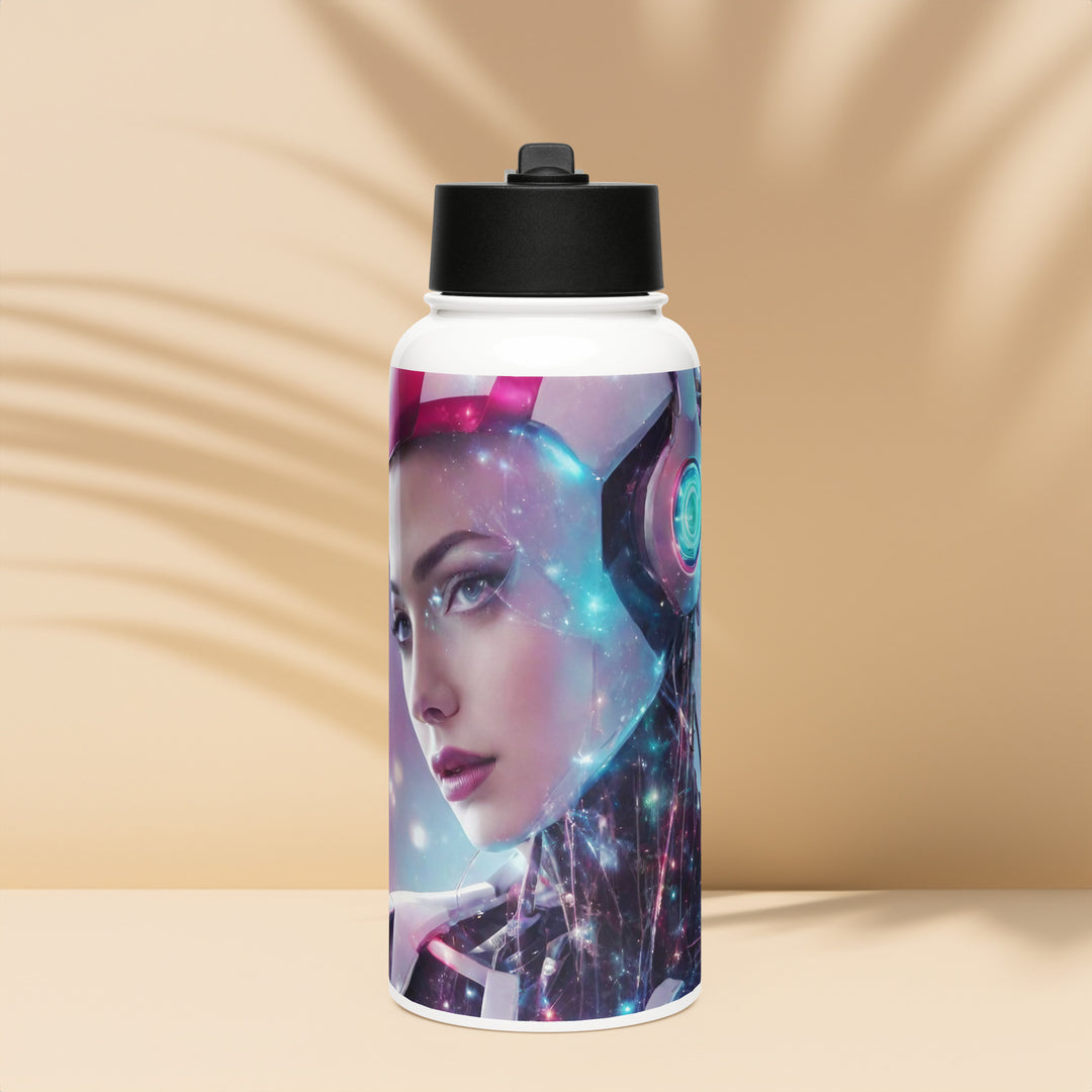 Stainless steel water bottle with a straw lid - WhatUWant2Buy