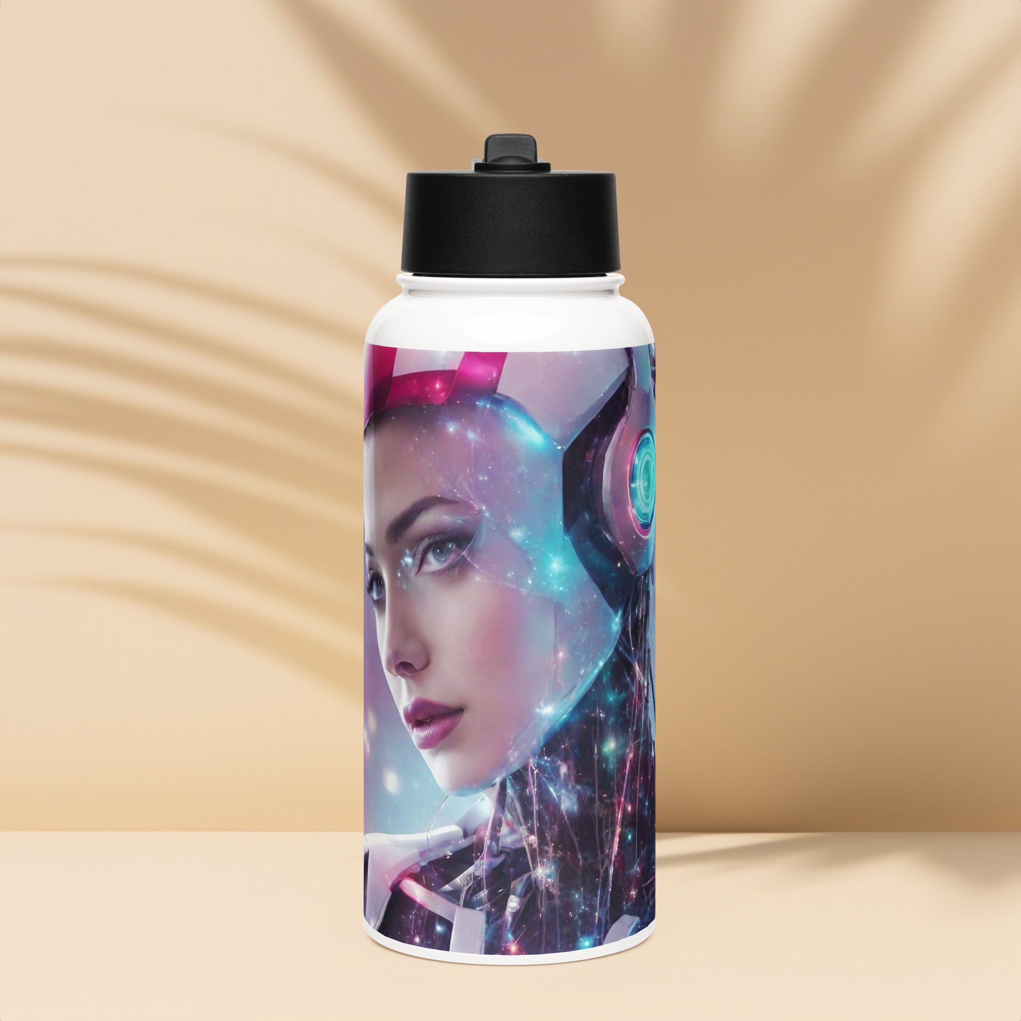 Stainless steel water bottle with a straw lid - WhatUWant2Buy