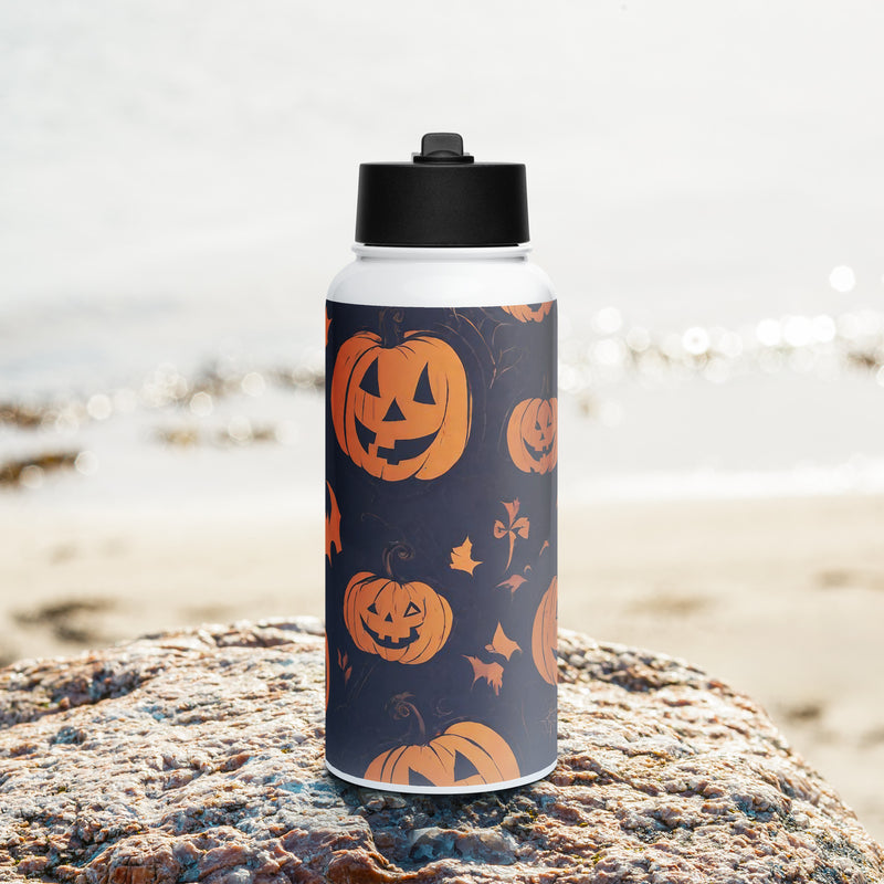 Stainless steel water bottle with a straw lid - WhatUWant2Buy
