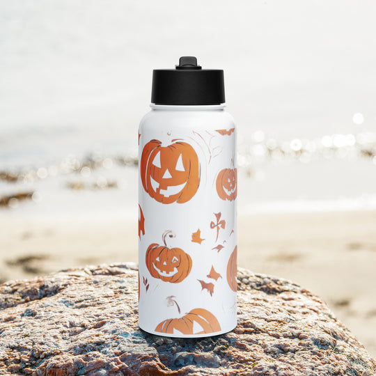 Stainless steel water bottle with a straw lid - WhatUWant2Buy