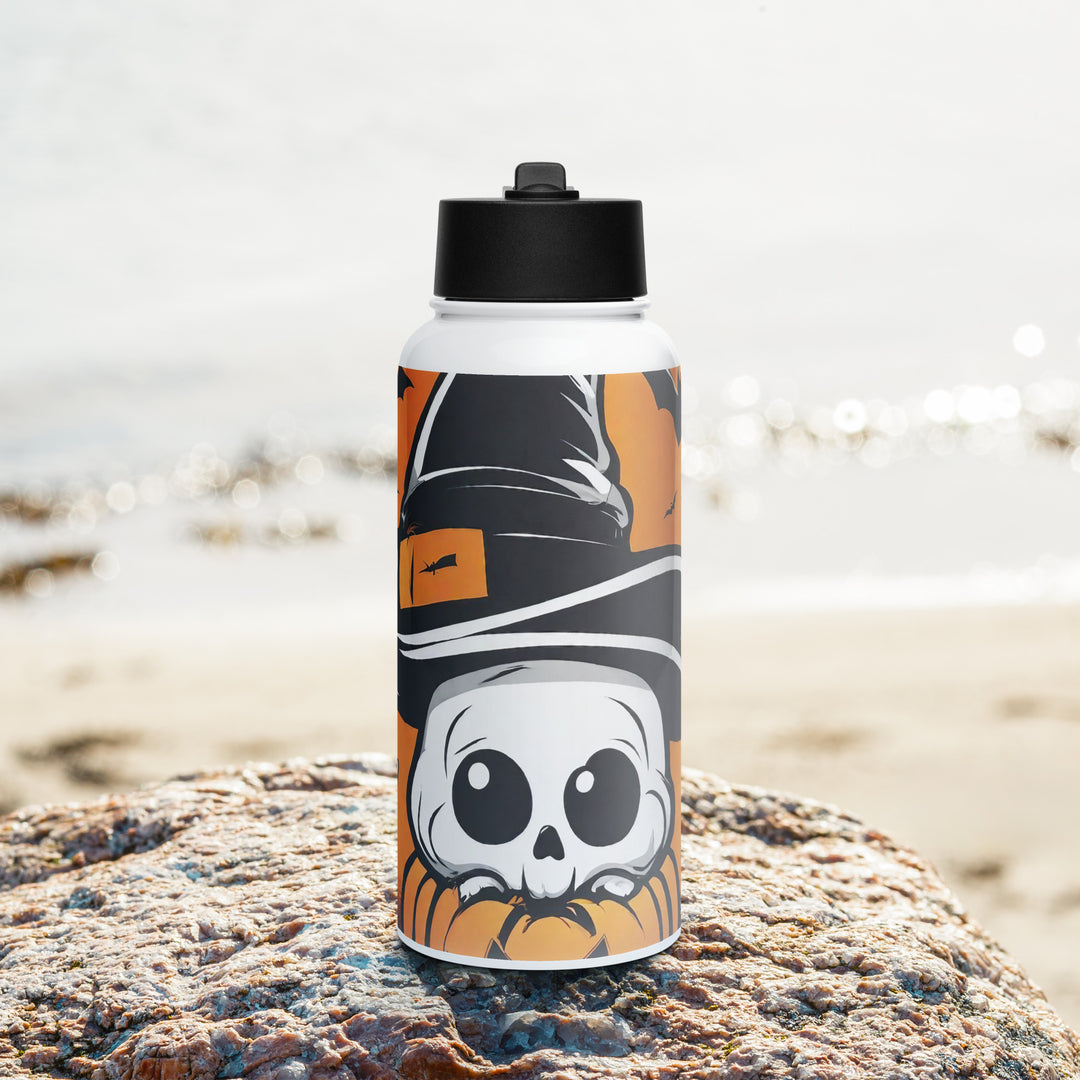 Stainless steel water bottle with a straw lid - WhatUWant2Buy