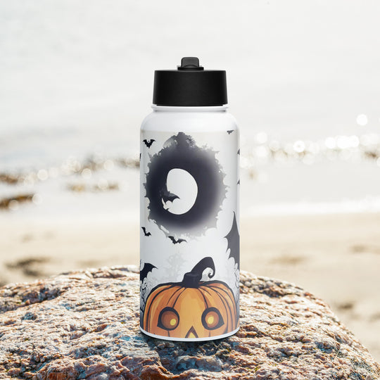 Stainless steel water bottle with a straw lid - WhatUWant2Buy