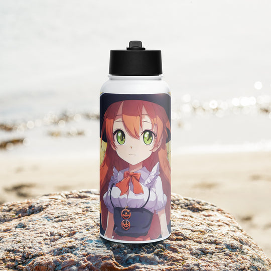 Stainless steel water bottle with a straw lid - WhatUWant2Buy