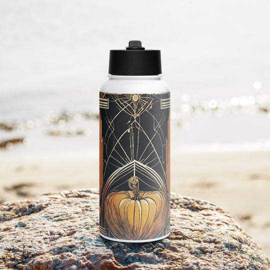 Stainless steel water bottle with a straw lid - WhatUWant2Buy