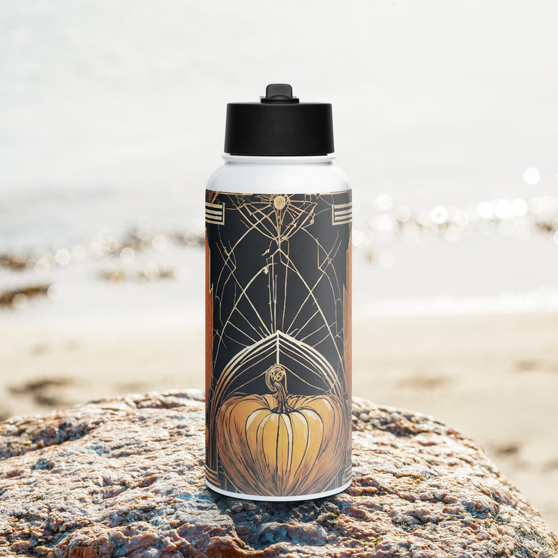 Stainless steel water bottle with a straw lid - WhatUWant2Buy