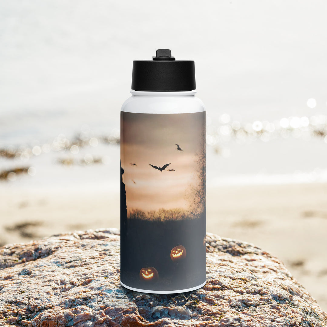Stainless steel water bottle with a straw lid - WhatUWant2Buy