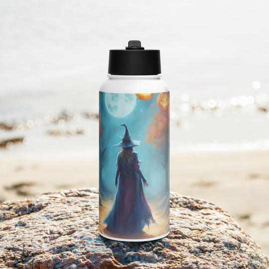 Stainless steel water bottle with a straw lid - WhatUWant2Buy