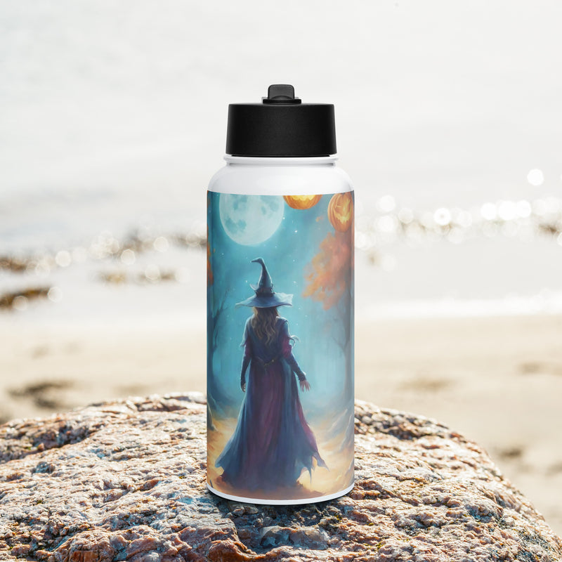 Stainless steel water bottle with a straw lid - WhatUWant2Buy