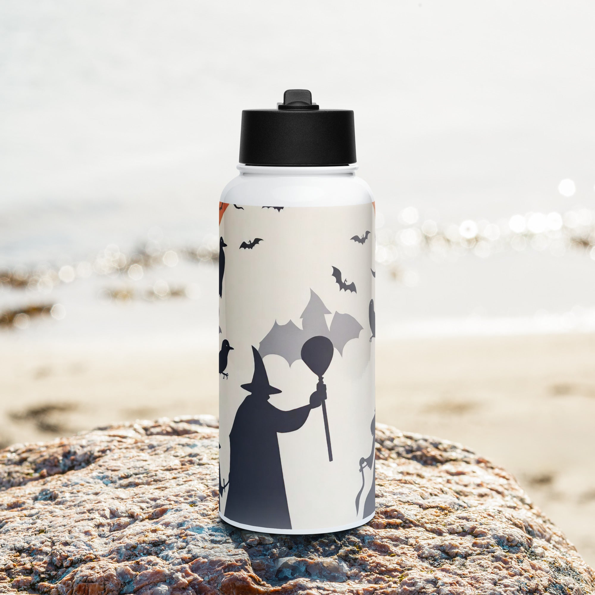 Stainless steel water bottle with a straw lid - WhatUWant2Buy