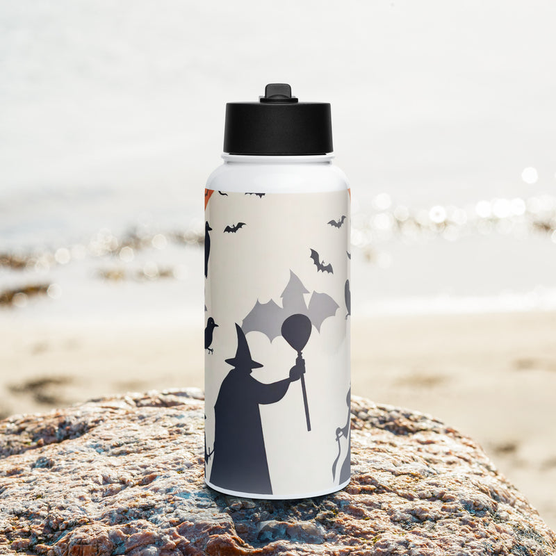 Stainless steel water bottle with a straw lid - WhatUWant2Buy