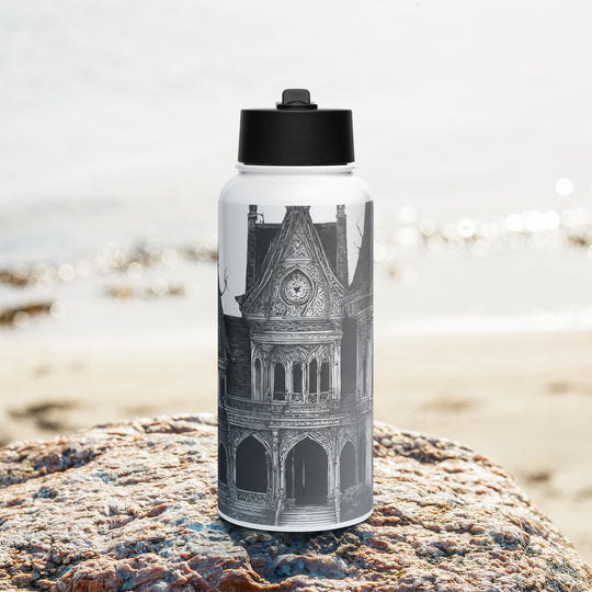 Stainless steel water bottle with a straw lid - WhatUWant2Buy