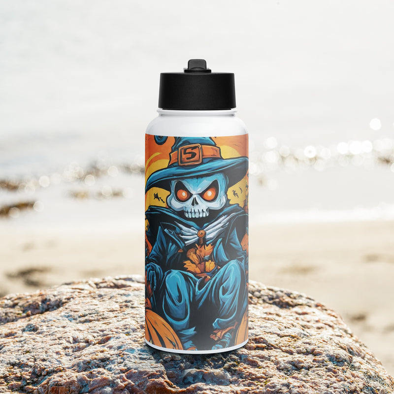 Stainless steel water bottle with a straw lid - WhatUWant2Buy
