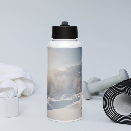 Stainless steel water bottle with a straw lid - WhatUWant2Buy
