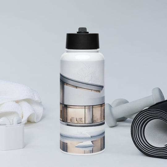 Stainless steel water bottle with a straw lid - WhatUWant2Buy