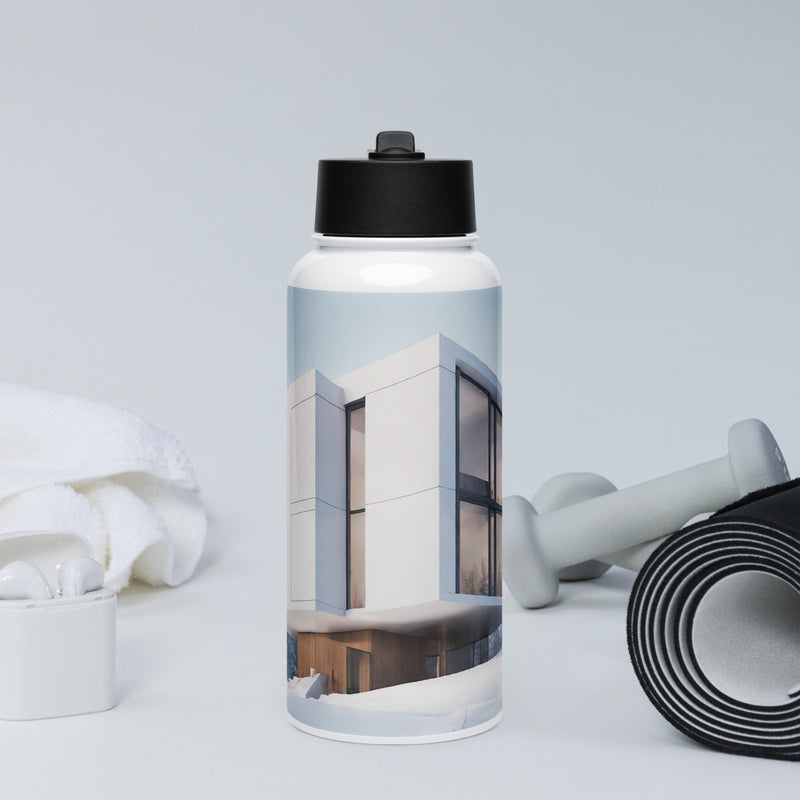 Stainless steel water bottle with a straw lid - WhatUWant2Buy