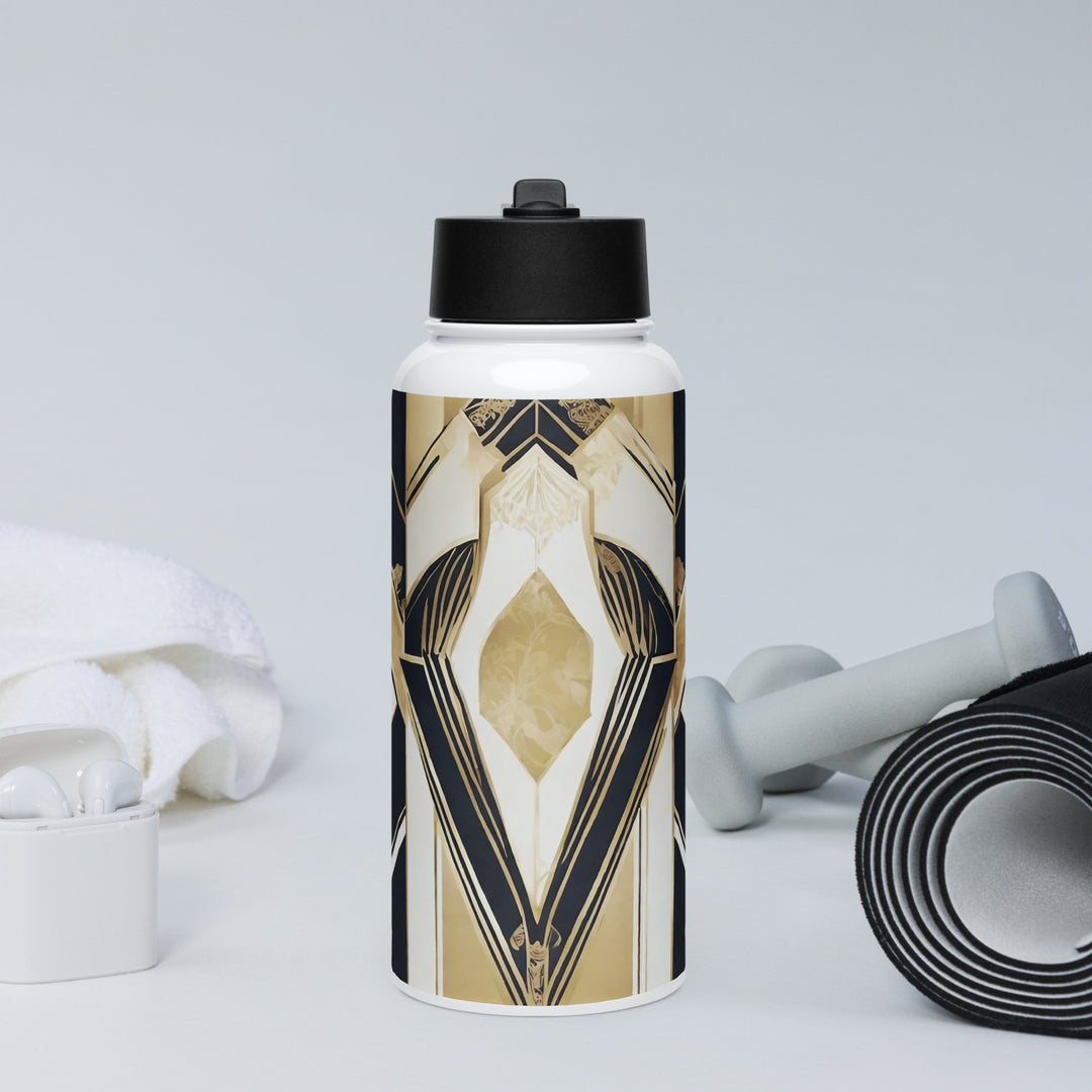 Stainless steel water bottle with a straw lid - WhatUWant2Buy