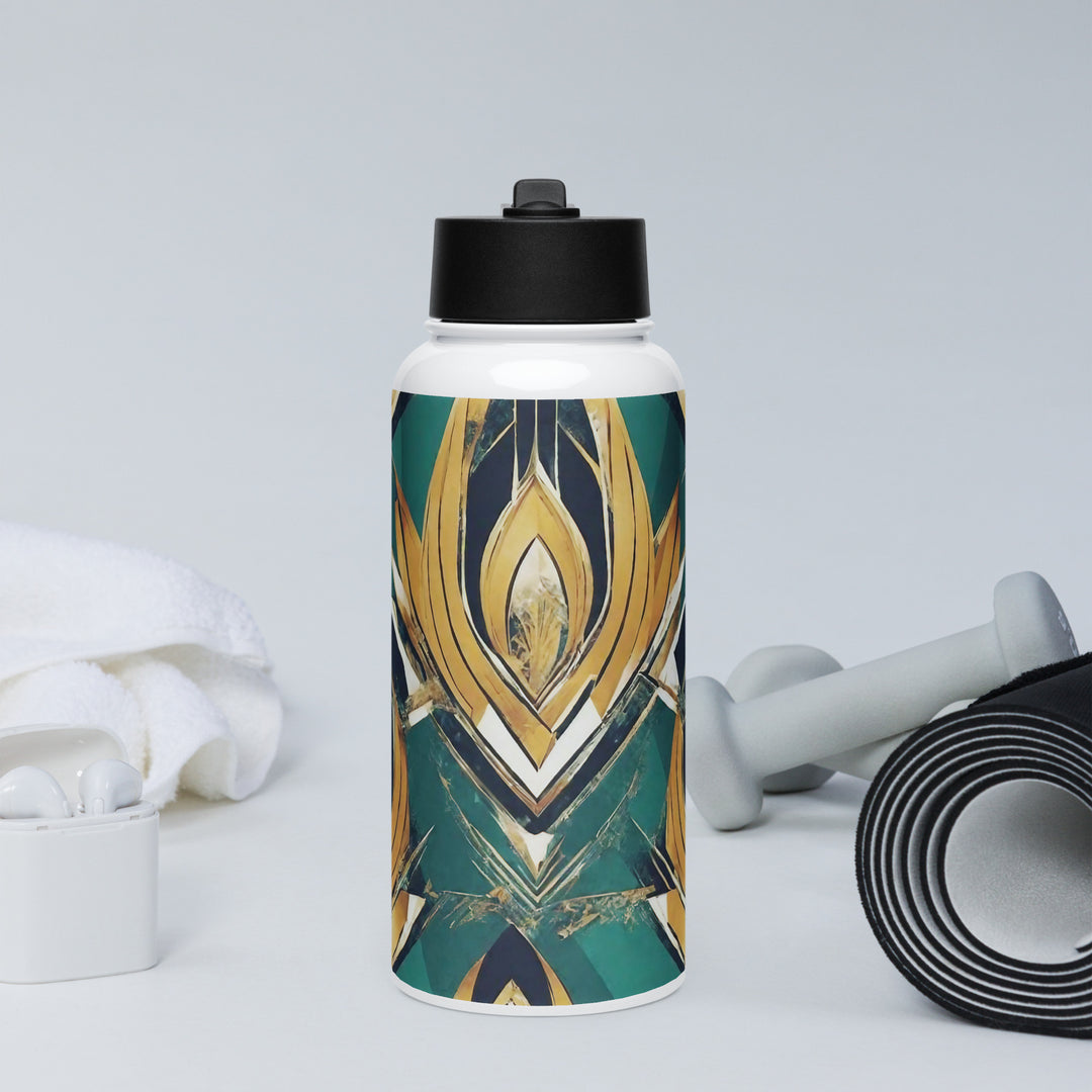 Stainless steel water bottle with a straw lid - WhatUWant2Buy