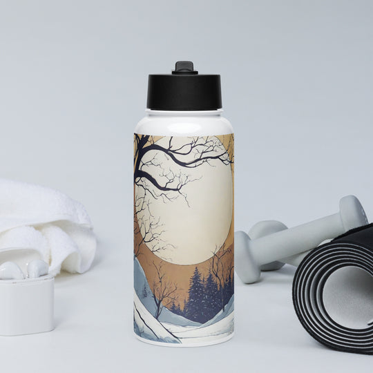 Stainless steel water bottle with a straw lid - WhatUWant2Buy