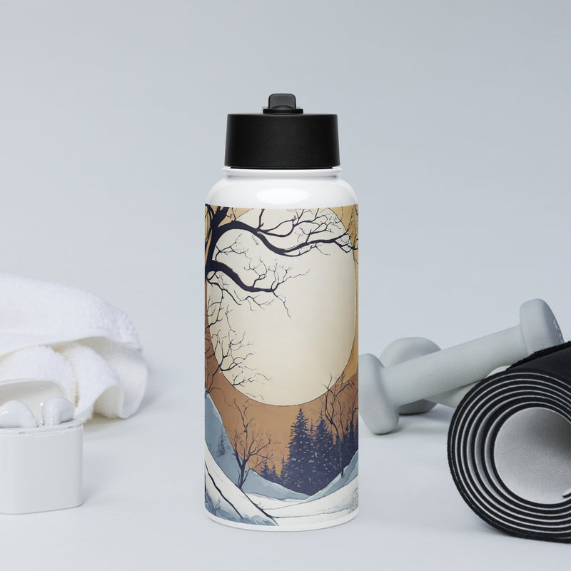 Stainless steel water bottle with a straw lid - WhatUWant2Buy