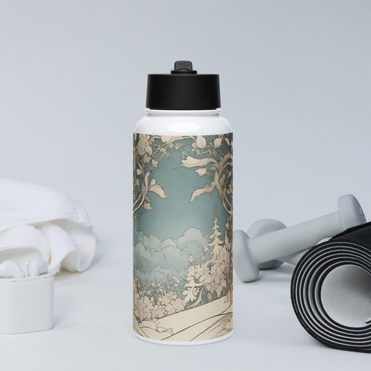 Stainless steel water bottle with a straw lid - WhatUWant2Buy