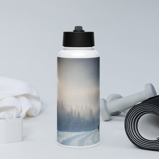 Stainless steel water bottle with a straw lid - WhatUWant2Buy
