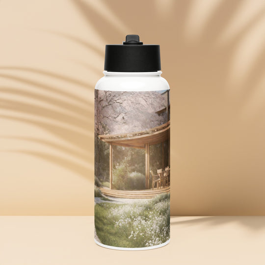 Stainless steel water bottle with a straw lid - WhatUWant2Buy