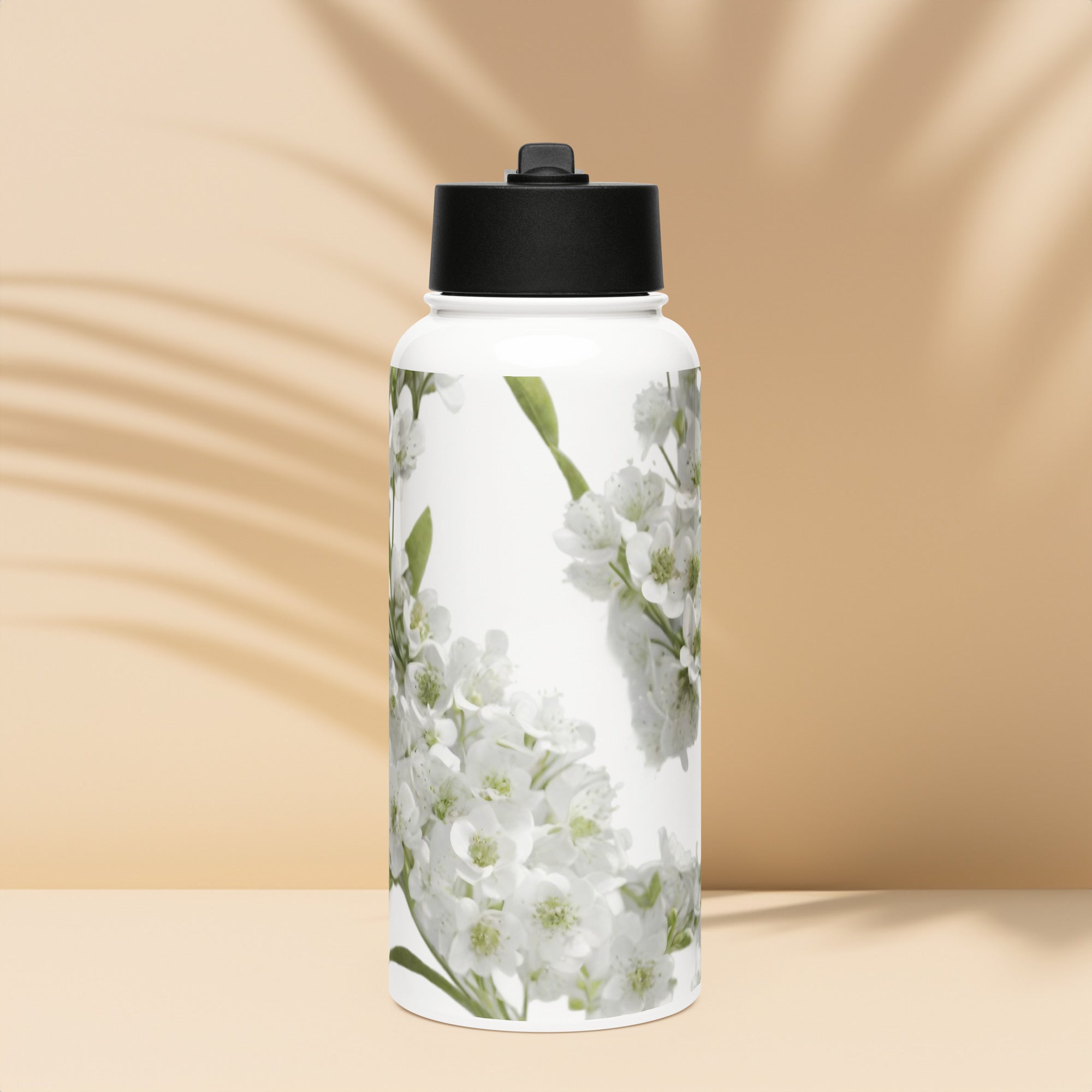 Stainless steel water bottle with a straw lid - WhatUWant2Buy