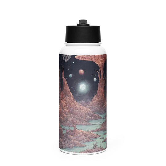 Stainless steel water bottle with a straw lid - WhatUWant2Buy