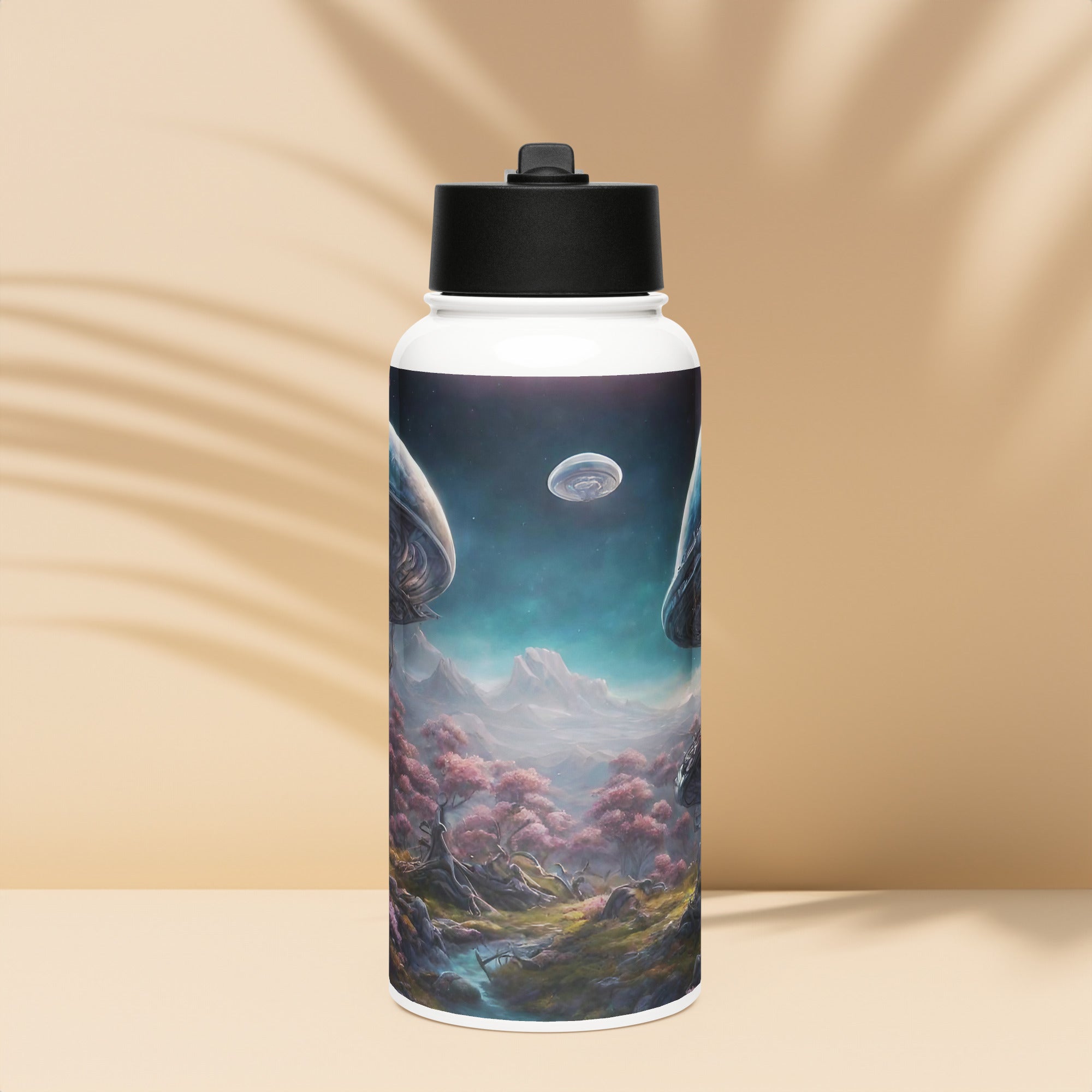 Stainless steel water bottle with a straw lid - WhatUWant2Buy
