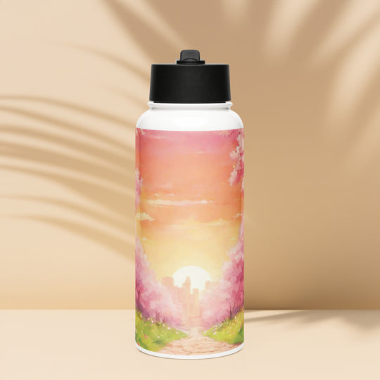 Stainless steel water bottle with a straw lid - WhatUWant2Buy