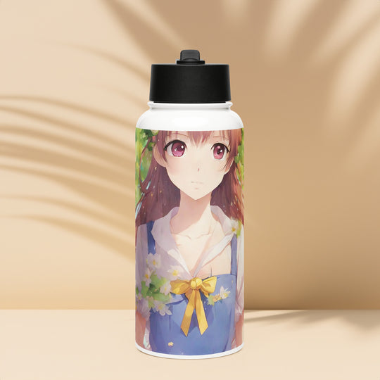 Stainless steel water bottle with a straw lid - WhatUWant2Buy