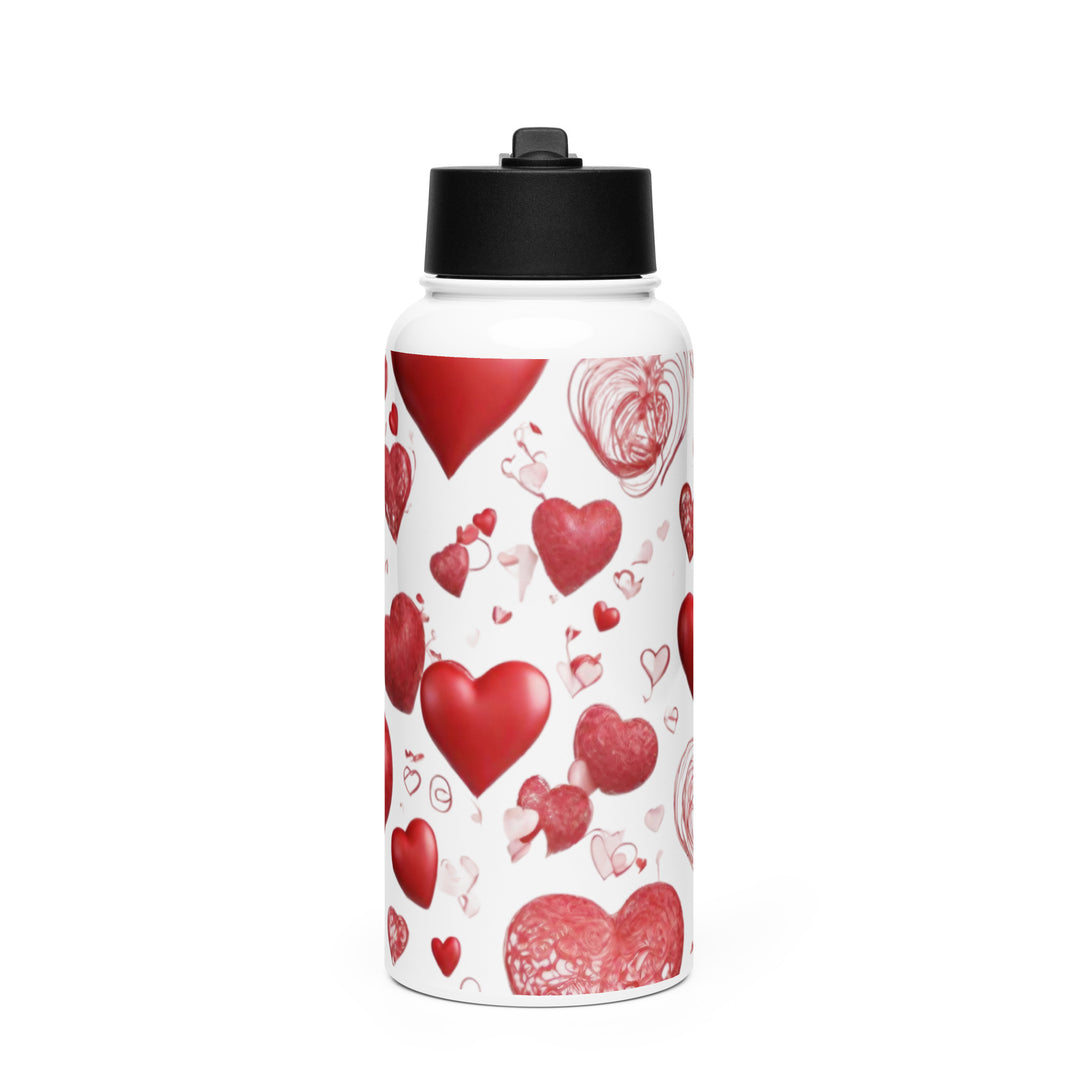 Stainless steel water bottle with a straw lid - WhatUWant2Buy
