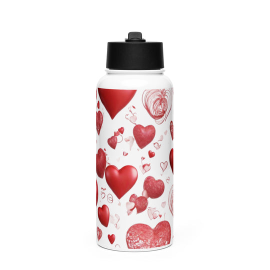 Stainless steel water bottle with a straw lid - WhatUWant2Buy