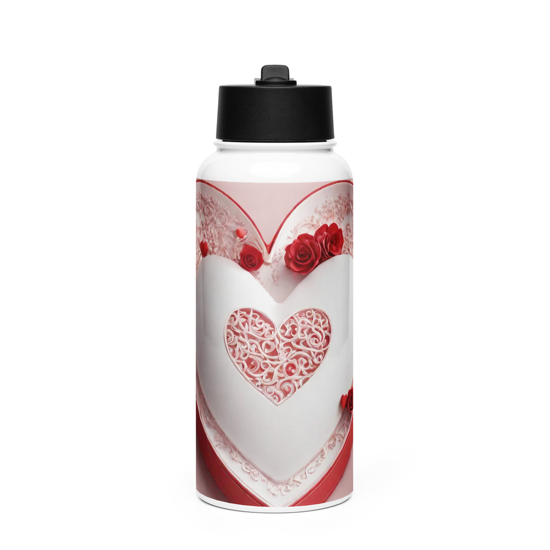 Stainless steel water bottle with a straw lid - WhatUWant2Buy