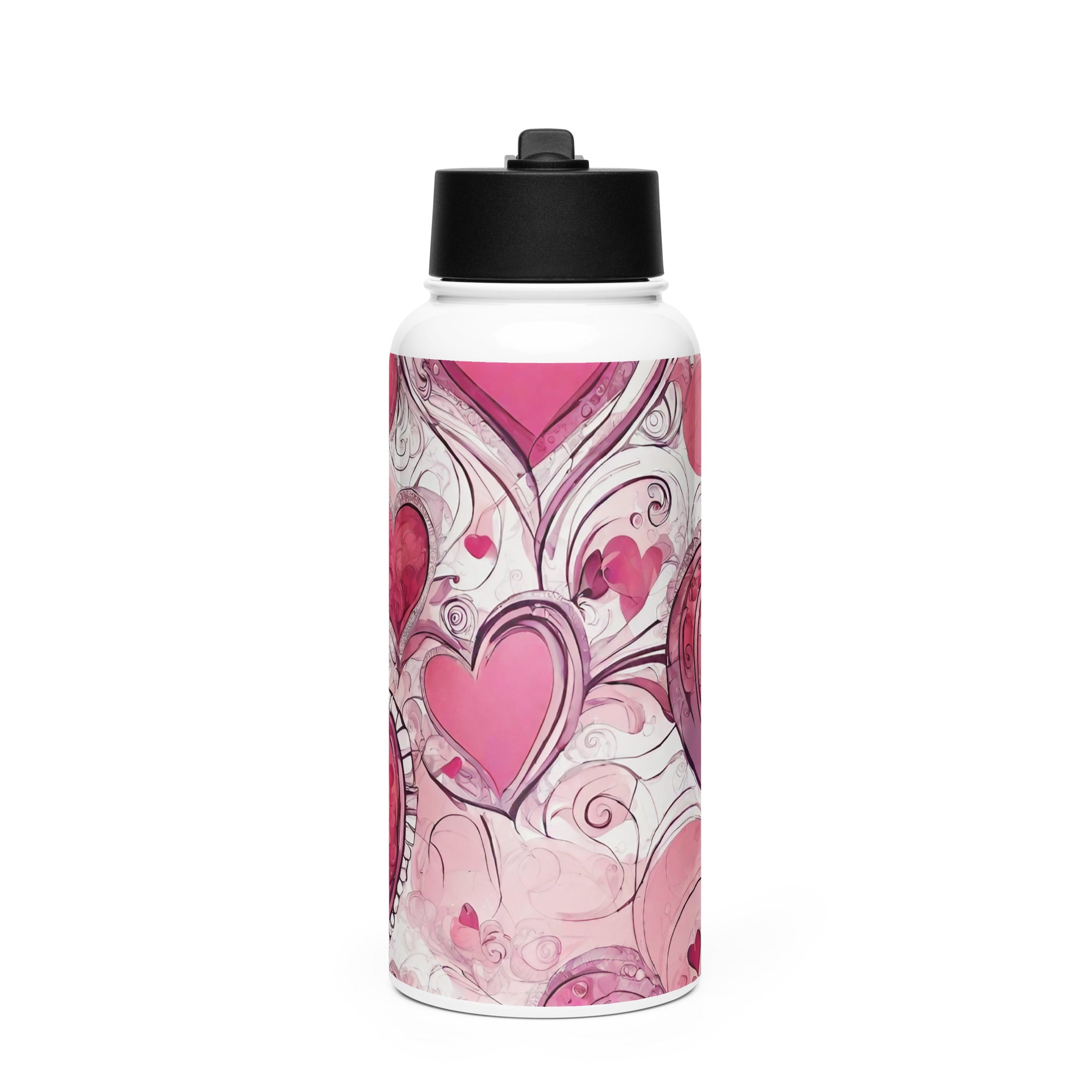 Stainless steel water bottle with a straw lid - WhatUWant2Buy