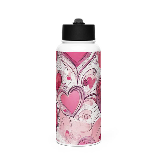 Stainless steel water bottle with a straw lid - WhatUWant2Buy