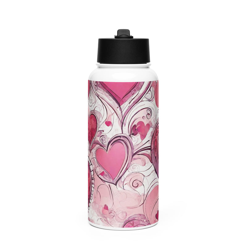 Stainless steel water bottle with a straw lid - WhatUWant2Buy