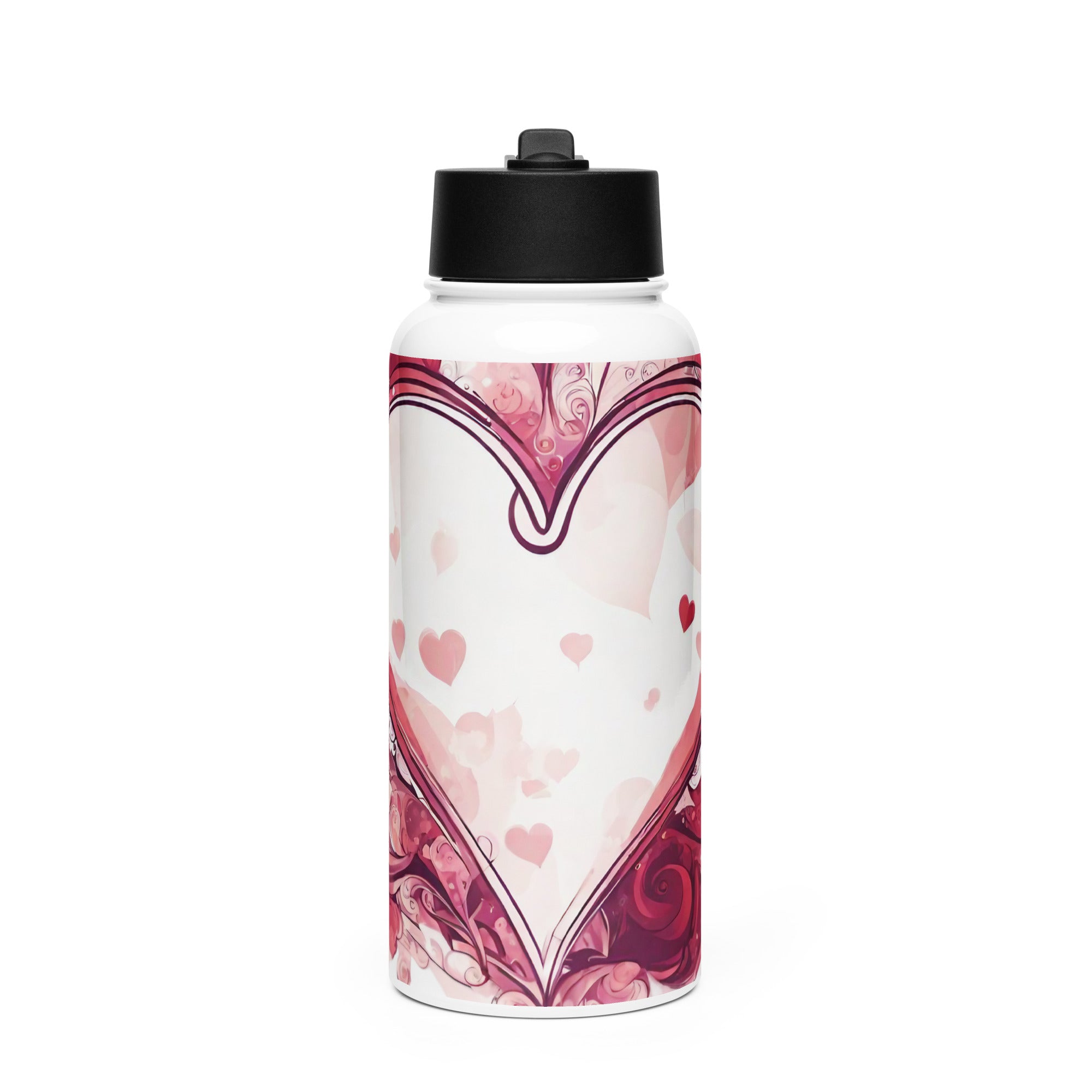 Stainless steel water bottle with a straw lid - WhatUWant2Buy